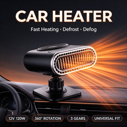 2-in-1 Portable Car Heater and Windshield Defroster: Quick Defrosting & Winter Convenience