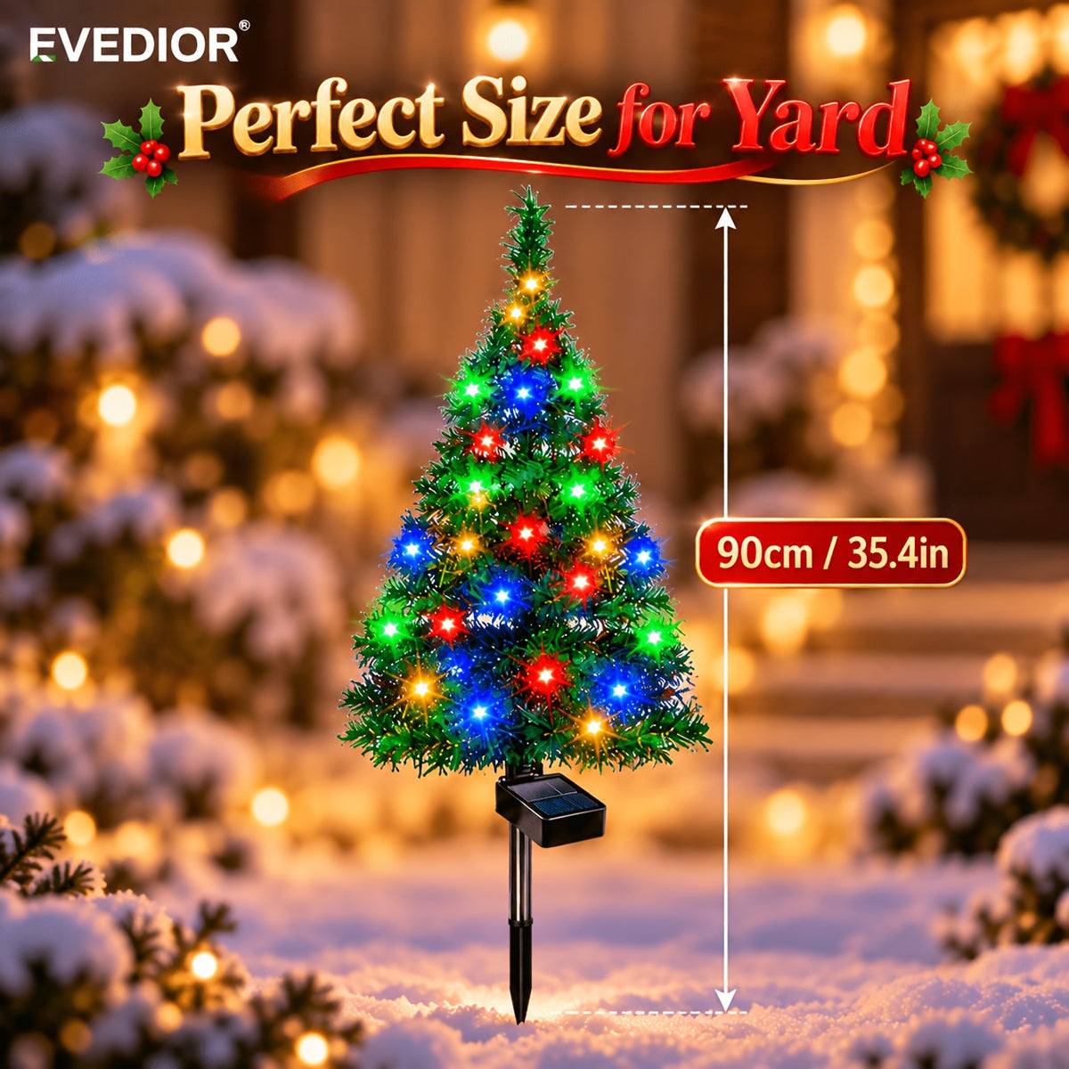 Solar-Powered Outdoor Artificial Christmas Tree