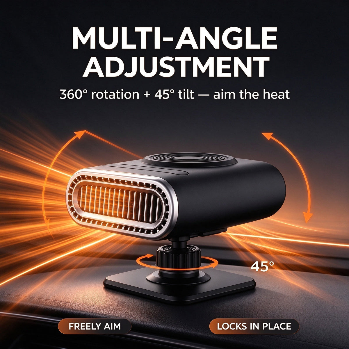 2-in-1 Portable Car Heater and Windshield Defroster: Quick Defrosting & Winter Convenience