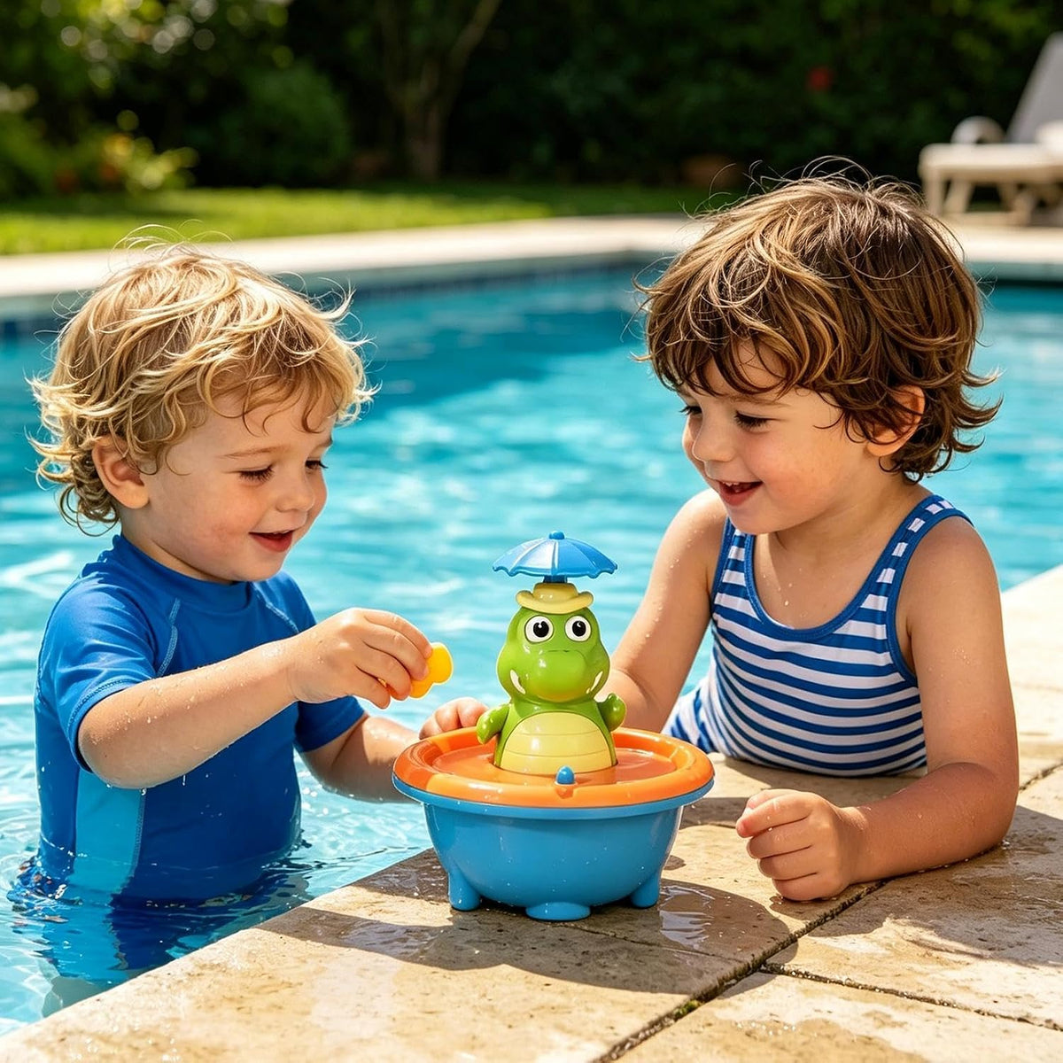 Light-Up Crocodile Bath Toy – 5-Mode Water Spraying Fountain
