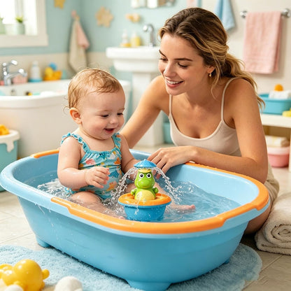 Light-Up Crocodile Bath Toy – 5-Mode Water Spraying Fountain