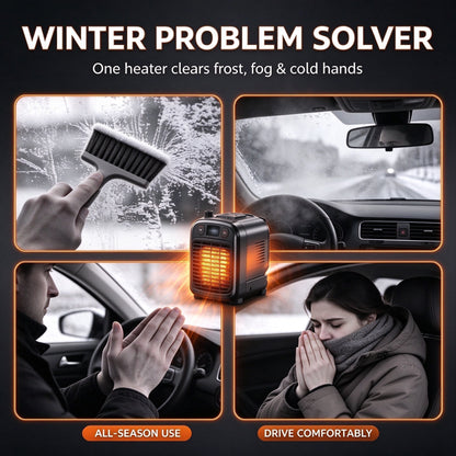 2-in-1 Portable Car Heater and Windshield Defroster: Quick Defrosting & Winter Convenience