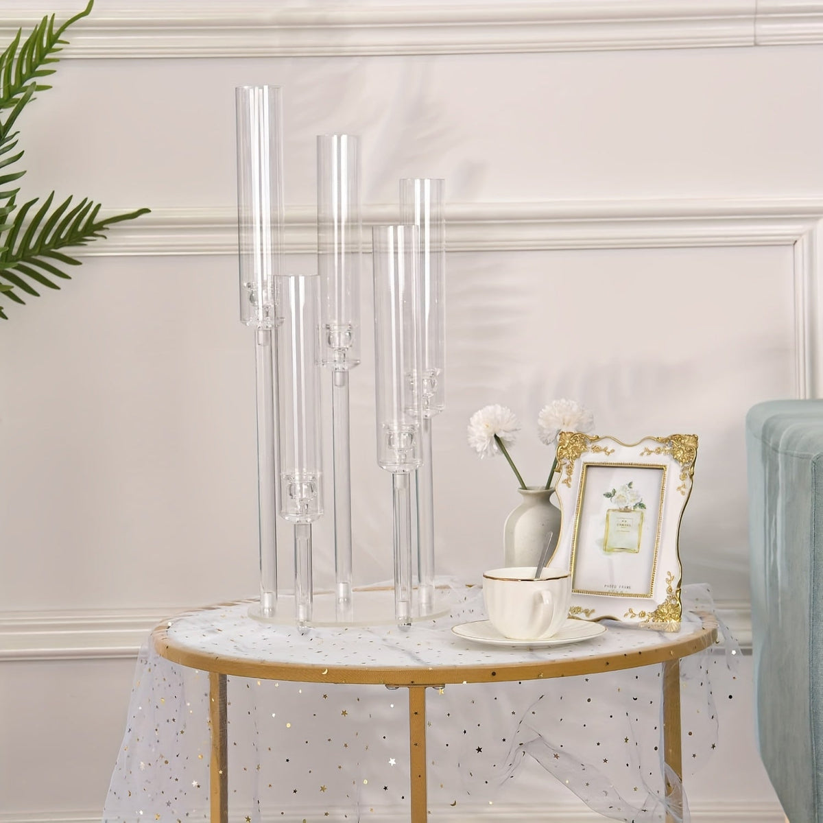 Elegant Acrylic Candelabra Candle Holder: Modern & Stylish Home Decor, and Perfect for Party, Wedding, Birthday