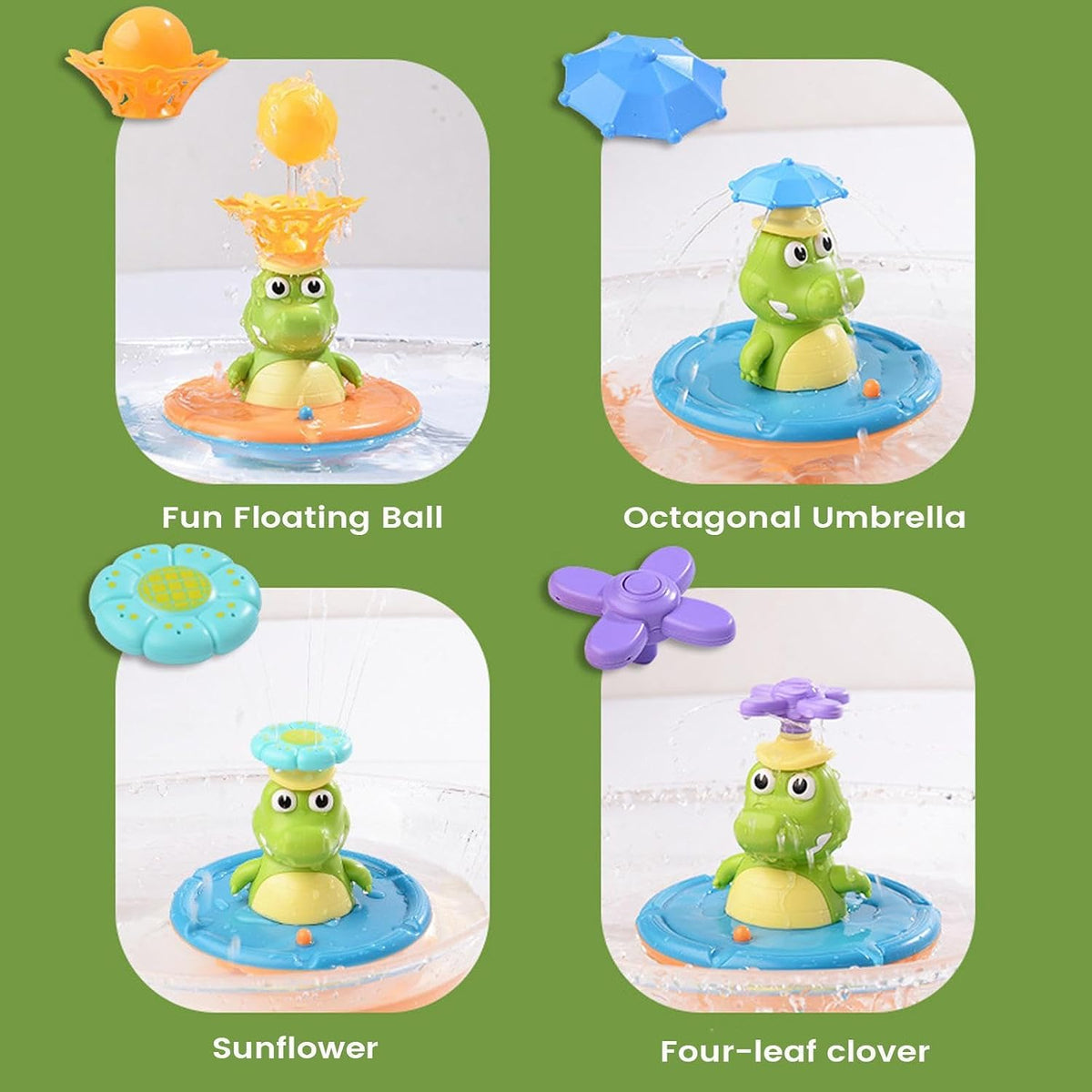 Light-Up Crocodile Bath Toy – 5-Mode Water Spraying Fountain