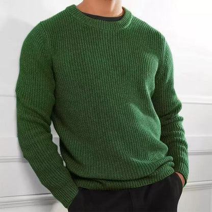 Men’s Casual Crew Neck Knit Sweater - Classic Style & Cozy Comfort