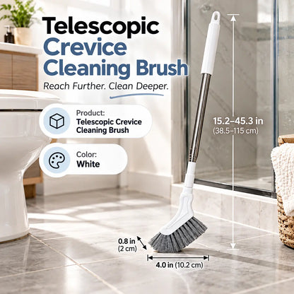 🧼 Long Handle Telescopic Crevice Cleaning Brush – For Bathroom, Toilet, Floors & Windows, Easy Cleaning