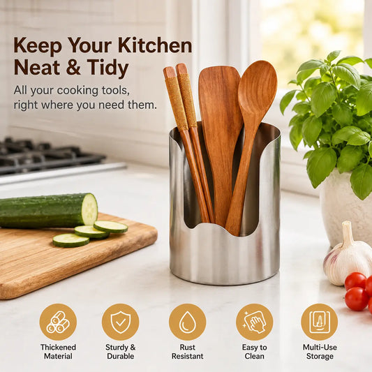 Thickened Stainless Steel Utensil Organizer