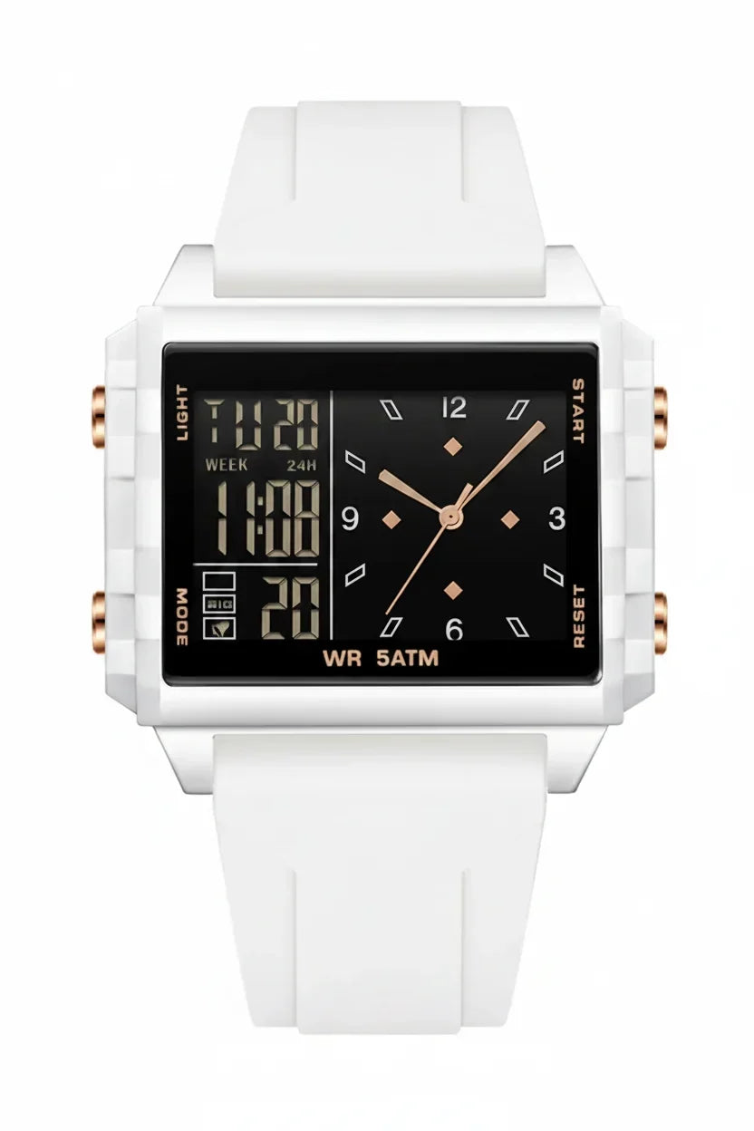 🔥Analog-Digital Sport Watch – Waterproof, Luminous & Multi-Function