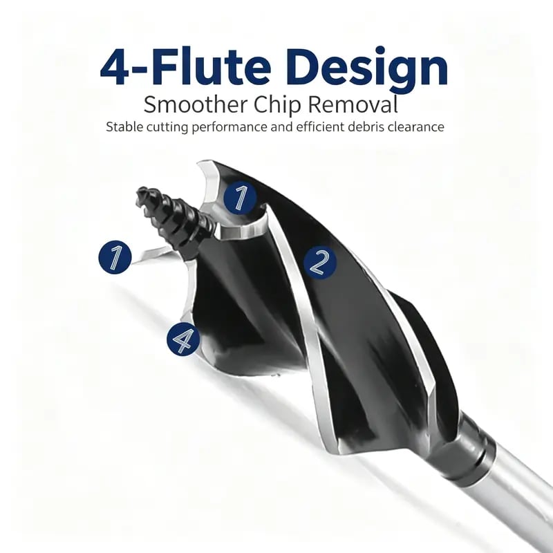 💯🔥10–25mm 8PCS Complete Wood Drilling Set: Heavy-Duty Fluted Bits & Versatile Drilling
