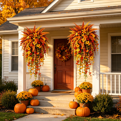 💥Last Day 60% OFF🍂 Artificial Fall Harvest Hanging Basket - Autumn Porch & Door Decoration