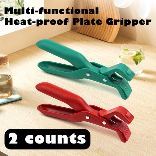 2 Counts Hot Plate Gripper, Multi-Purpose Anti-Scald Tool for Bowls