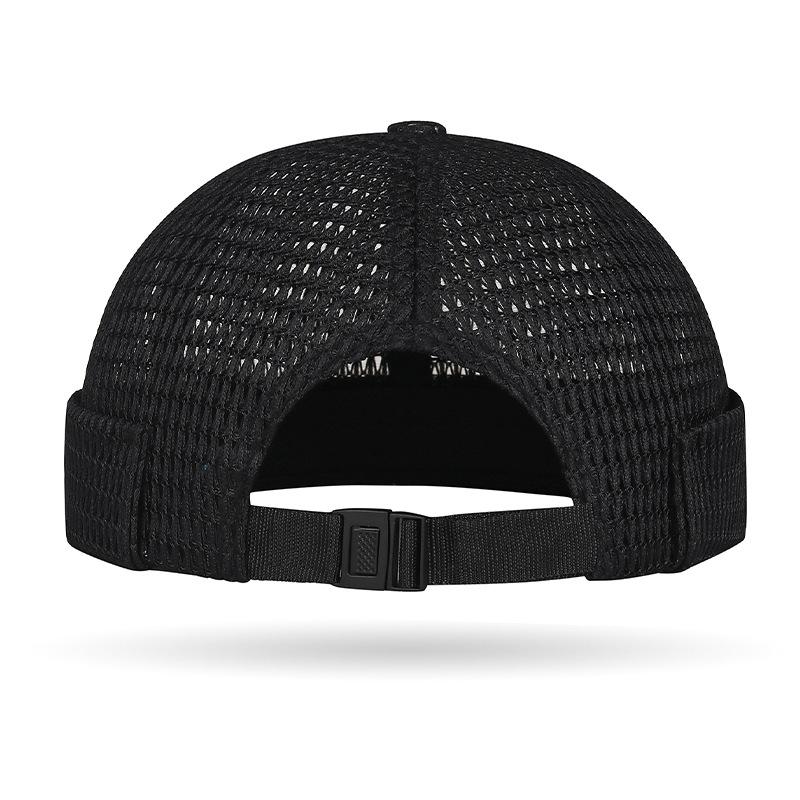 Men's Breathable Brimless Docker Hat – Lightweight Mesh Skull Cap for Summer Outdoor Wear