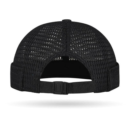 Men's Breathable Brimless Docker Hat – Lightweight Mesh Skull Cap for Summer Outdoor Wear