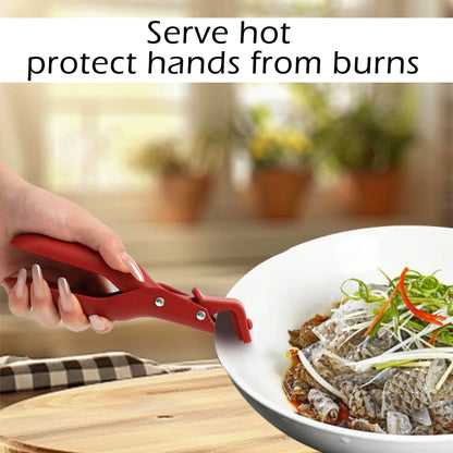 2 Counts Hot Plate Gripper, Multi-Purpose Anti-Scald Tool for Bowls
