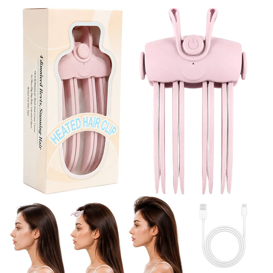 Heated Hair Root Lifter Brush,2-Temp Warm Settings, Rechargeable Portable Volumizing Tool for Fine Flat Hair