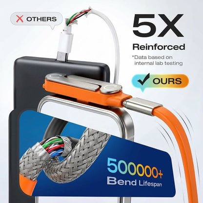 Fast-Charging Cable with Detachable Stand | USB-C & Lightning