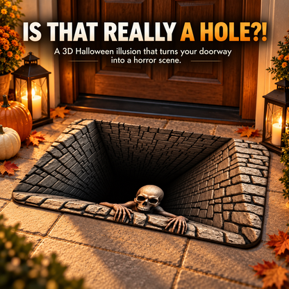 🎃 3D Halloween Horror Floor Mat – Spooky Illusion & Festive Home