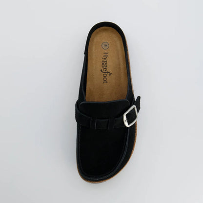 Casual Style Leather Round-Toe Slip-On Shoes: Premium Leather & Stylish Side Buckle