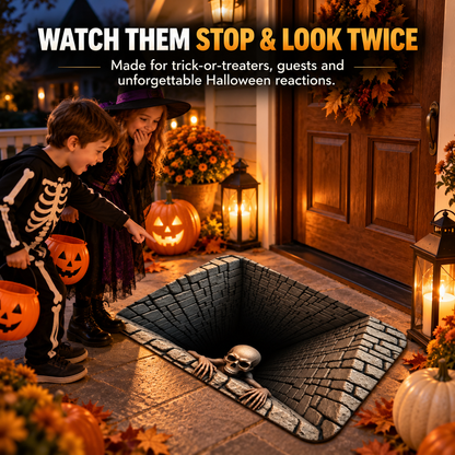 🎃 3D Halloween Horror Floor Mat – Spooky Illusion & Festive Home