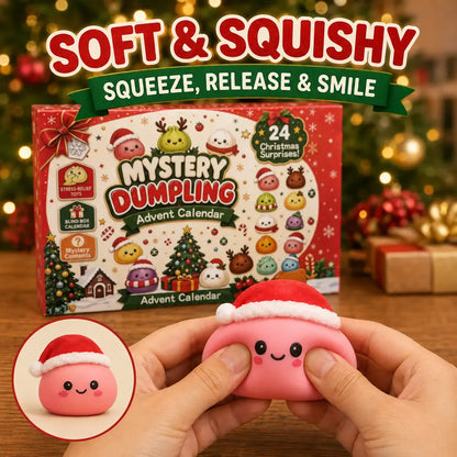 Christmas Mini Squishies，24-Day Dumpling Squishy Toy