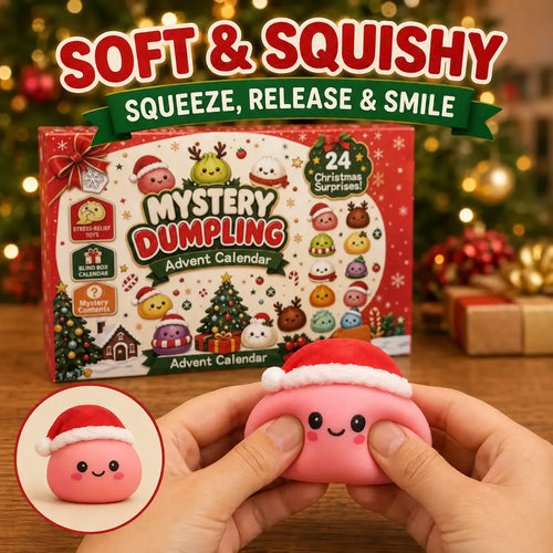 Christmas Mini Squishies，24-Day Dumpling Squishy Toy