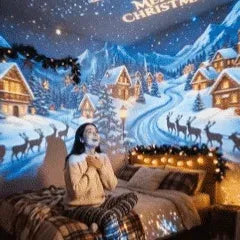 🎄👻 ✨Plug & Play HD Holiday Projector for Christmas & Halloween Decor