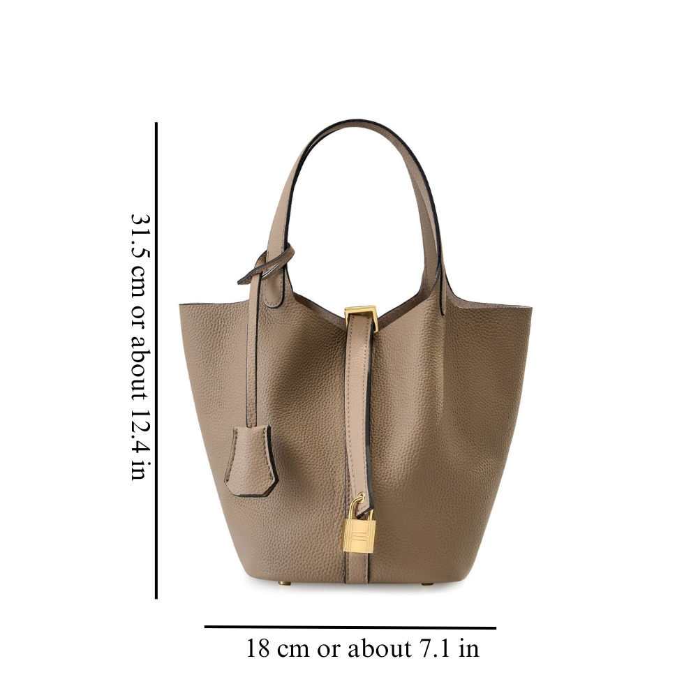 LEATHER BUCKET HANDBAG