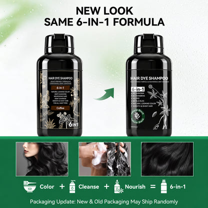 6-in-1 Hair Color Shampoo – Easy At-Home Gray Coverage