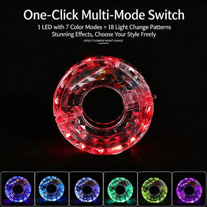 LED Bicycle Wheel Hub Light - Waterproof, Easy Installation & Nighttime Visibility