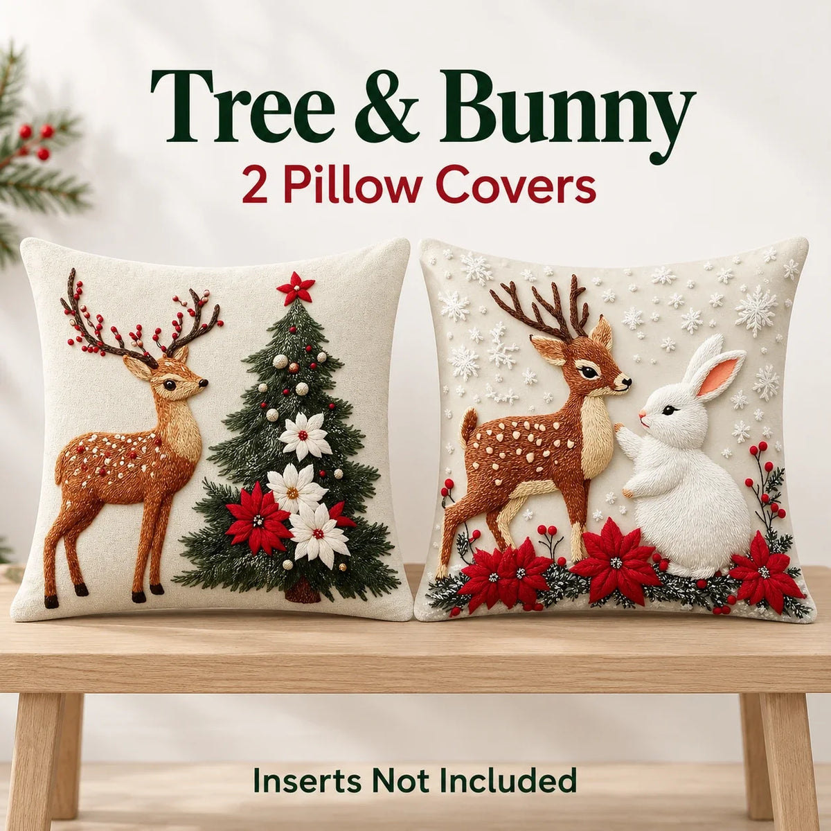 🎄 Christmas Decorative Pillow Covers Set — Festive Designs & Cozy Home Style