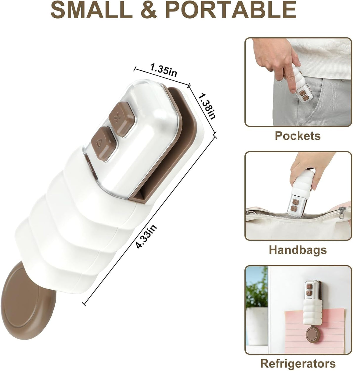 4-in-1 Rechargeable Mini Bag Sealer: Cutter, Magnet & Bottle Opener