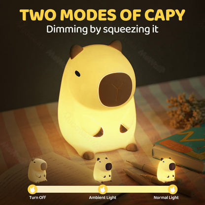 Capybara Squishy Night Light - Perfect Gift 🎁
