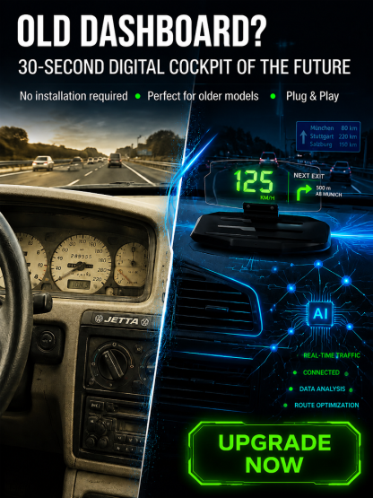 🚗Smart In-Car HUD Co-Pilot: Clear Directions, Works on Sedans, SUVs, Pickups, RVs, and More