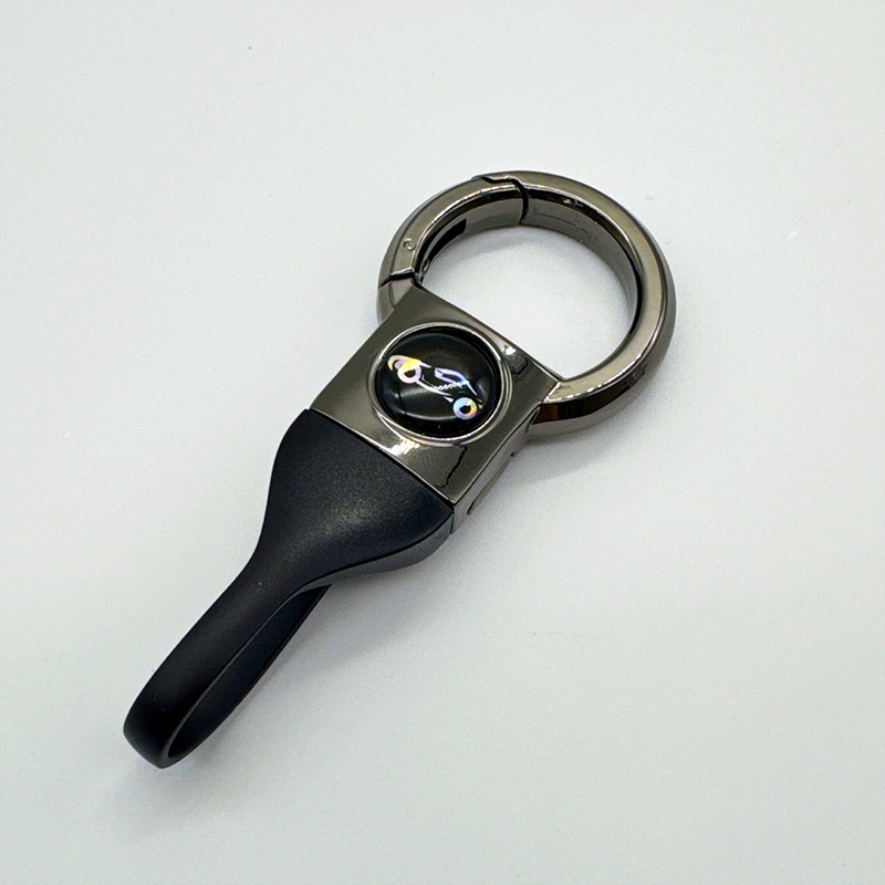 Tactical Quick-Release Keychain — Screwless Metal Car Key Ring with Heavy-Duty TPU Strap