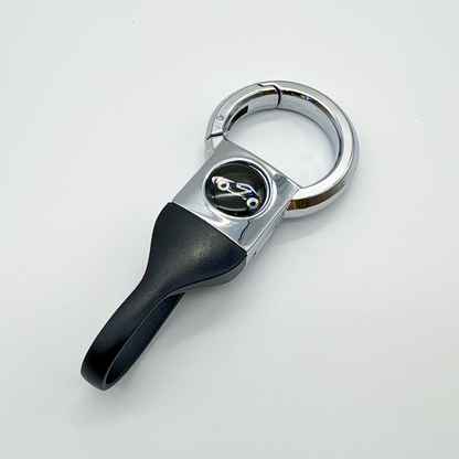 Tactical Quick-Release Keychain — Screwless Metal Car Key Ring with Heavy-Duty TPU Strap