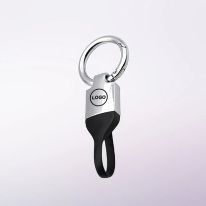 Tactical Quick-Release Keychain — Screwless Metal Car Key Ring with Heavy-Duty TPU Strap