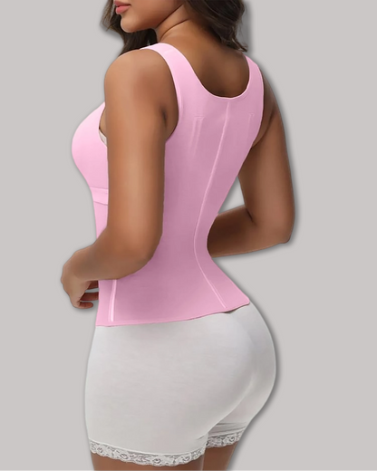 High Compression Tummy Control Latex Corset Waist Vest with Bra