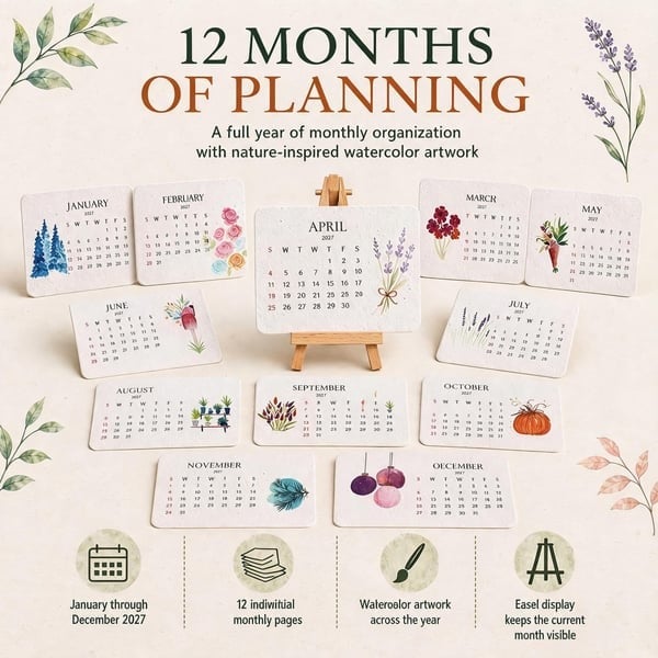 ✨🏆Early Holiday Sale 49% OFF🌱Eco-Friendly Plantable "Timeless" Seed Calendar 2027