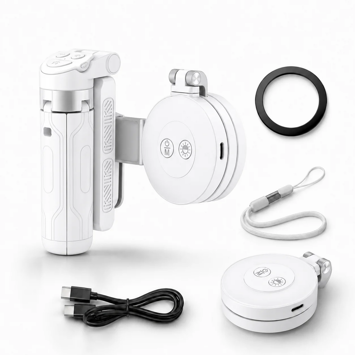📸 Phone Zoomable Magnetic Palm Grip:  Secure Hold, Selfie Stick & Tripod
