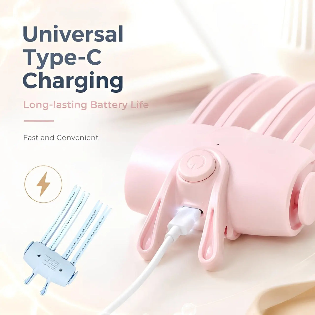Heated Hair Root Lifter Brush,2-Temp Warm Settings, Rechargeable Portable Volumizing Tool for Fine Flat Hair