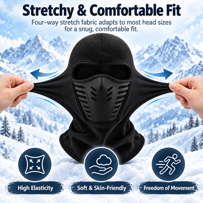 Thermal Full Face Balaclava Ski Mask – Fleece Winter Face Cover with 3D Breathable Mouthpiece for Skiing, Riding & Outdoor Use