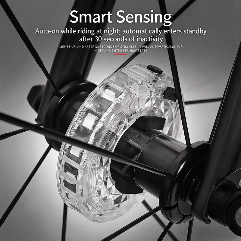 LED Bicycle Wheel Hub Light - Waterproof, Easy Installation & Nighttime Visibility