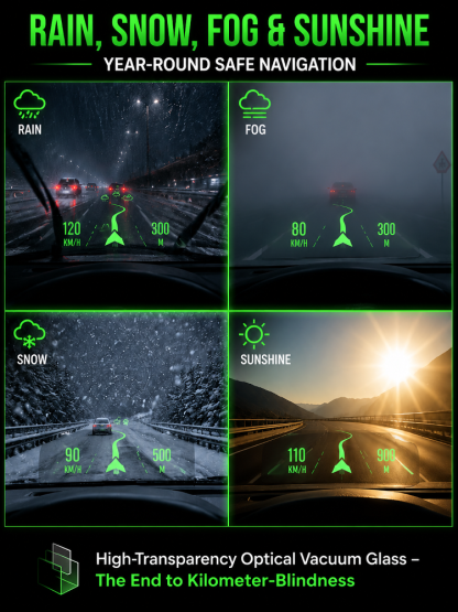 🚗Smart In-Car HUD Co-Pilot: Clear Directions, Works on Sedans, SUVs, Pickups, RVs, and More