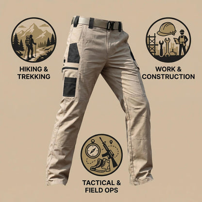 Men’s Outdoor Indestructible Tactical Pants - Multiple Pockets, Ripstop & Water-Resistant
