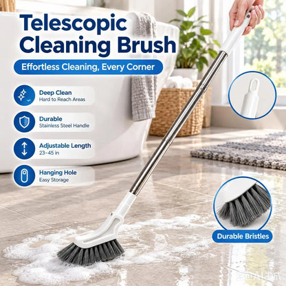 🧼 Long Handle Telescopic Crevice Cleaning Brush – For Bathroom, Toilet, Floors & Windows, Easy Cleaning