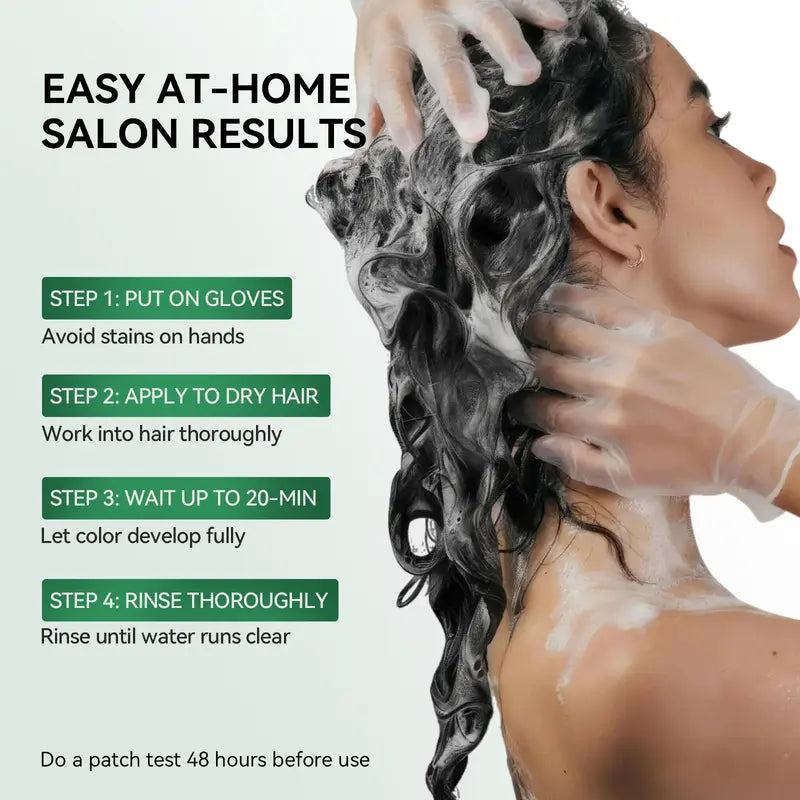 Limer 6-in-1 Multicolor Hair Dye Shampoo - 460ml Herbal, Ammonia-Free, Semi-Permanent, No Bleach Formula with Black Currant Leaf Extract for Adults, Anti-Aging Gray Hair Coverage, 48-Hour Patch Test Required At-Home Haircare
