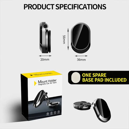 Foldable Metal Magnetic Car Phone Holder
