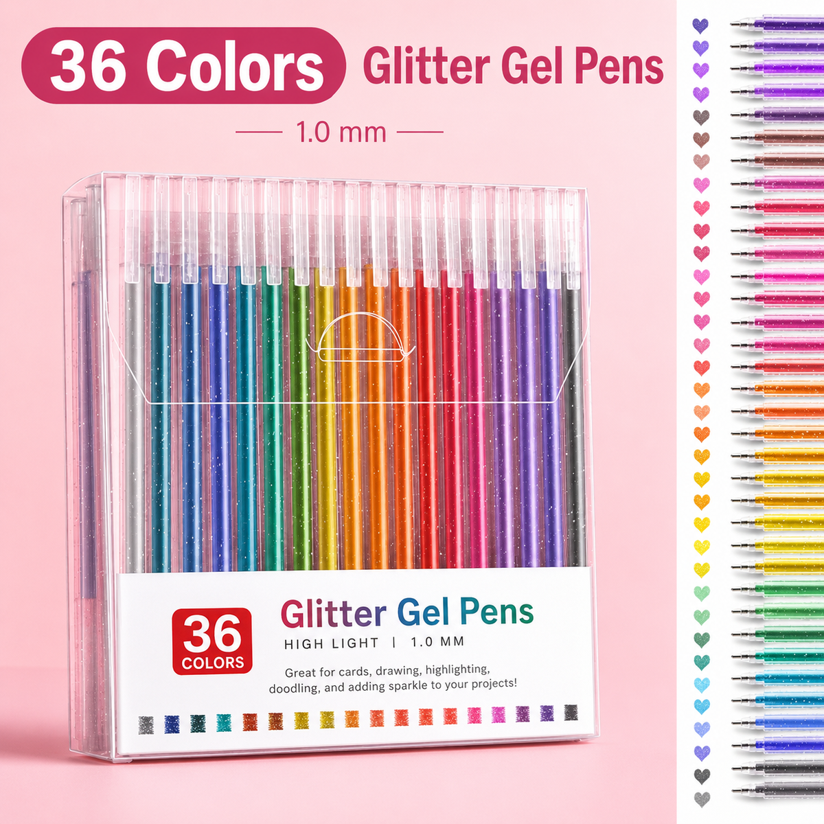 🎨Sparkle Deal Vibrant Glitter Gel Pens for Coloring, Drawing & Creative Fun