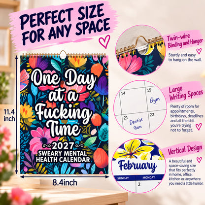 💓2027 Sweary Mental Health Calendar - Thoughtful Gift & DIY