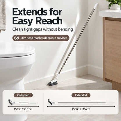 🧼 Long Handle Telescopic Crevice Cleaning Brush – For Bathroom, Toilet, Floors & Windows, Easy Cleaning